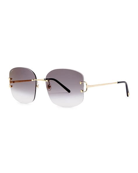 rimless oversized sunglasses